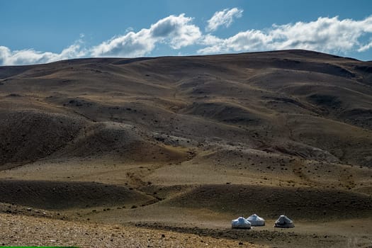 The altai mountains. The landscape of nature on the Altai mountains and in the gorges between the mountains.
