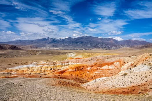 The altai mountains. The landscape of nature on the Altai mountains and in the gorges between the mountains.