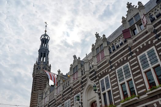 The old town hall was completed in 1520 and is located in the city center of Alkmaar in the Netherlands, Europe
