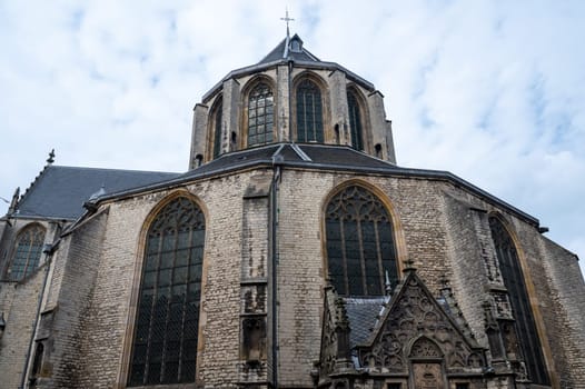 Part of the old Grote Sint-Laurenskerk church in the cheese town of Alkmaar, Netherlands, Europe