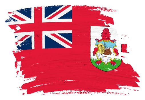 A Bermuda flag background paint splash brushstroke 3d illustration with clipping path