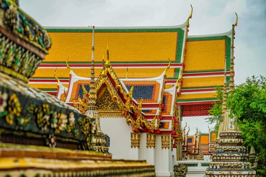 Religious facilities of Wat Po (Temple). Shooting Location: Bangkok, Thailand
