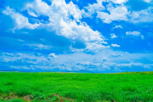 Furanos plain and cloudy sky. Shooting Location: Hokkaido Furano