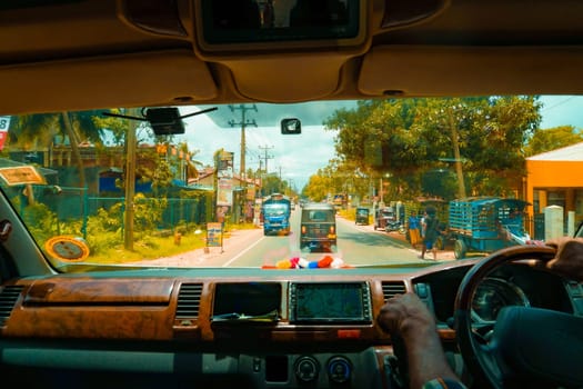 Scenery from the train window. Shooting Location: Sri Lanka, Colombo