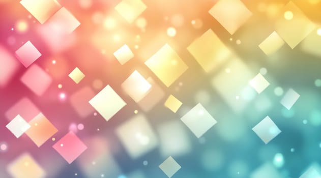Soft, glowing colors blend together with geometric shapes creating a vibrant and uplifting visual experience.