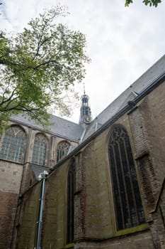 Part of the old Grote Sint-Laurenskerk church in the cheese town of Alkmaar, Netherlands, Europe