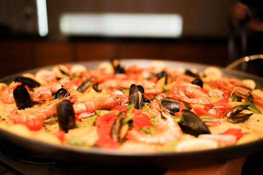 Image of paella that looks delicious (Spanish cuisine). Shooting Location: Yokohama-city kanagawa prefecture