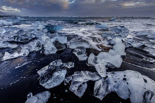 Yorkels Aur Roon Glacier Lake. Shooting Location: Iceland