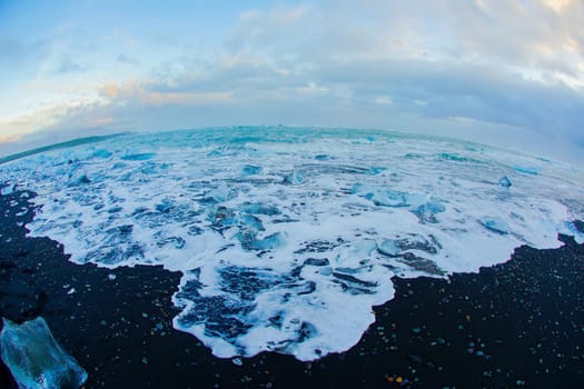 Yorkels Aur Roon Glacier Lake. Shooting Location: Iceland
