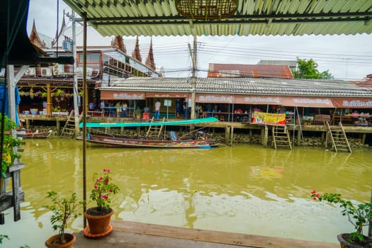 Am Powers water landscape and boat. Shooting Location: Kingdom of Thailand