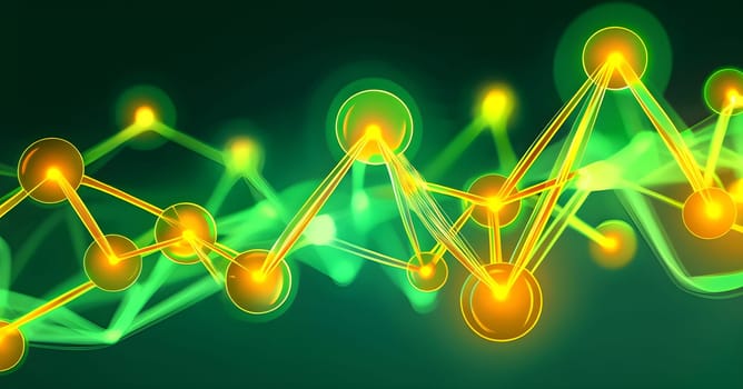 flowing neural network, with glowing nodes connecting and disconnecting in a smooth and rhythmic pattern