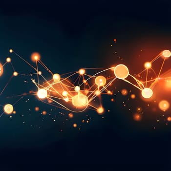 flowing neural network, with glowing nodes connecting and disconnecting in a smooth and rhythmic pattern