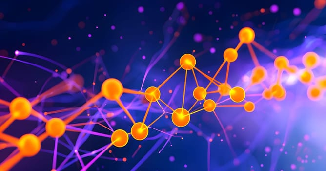 flowing neural network, with glowing nodes connecting and disconnecting in a smooth and rhythmic pattern