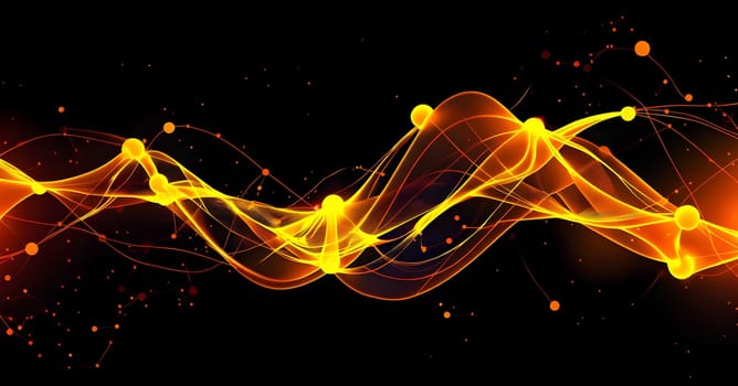 flowing neural network, with glowing nodes connecting and disconnecting in a smooth and rhythmic pattern