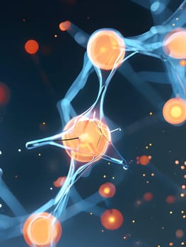 flowing neural network, with glowing nodes connecting and disconnecting in a smooth and rhythmic pattern