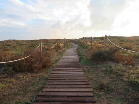 beautiful path to the beach wood boards summer vacation enjoy