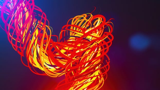 Abstract Colorful splines. Computer generated