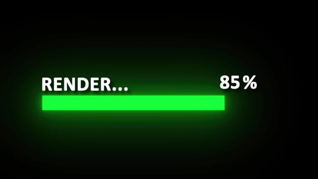Render progress bar. Computer generated