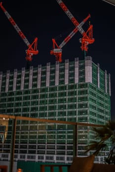 Building under construction. Shooting Location: Tokyo metropolitan area