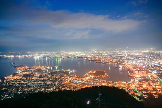 Hakodates night scene (shooting from Mt. Hakodate). Shooting Location: Hokkaido