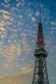 Nagoya TV Tower and sunset. Shooting Location: Aichi Prefecture, Nagoya City