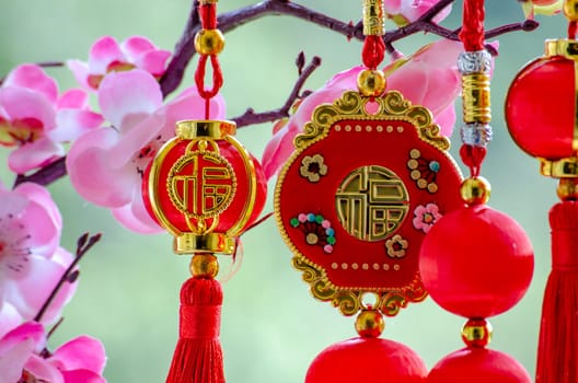 Chinese New Year celebration with customizable space for text or Chinese New Year wishes.