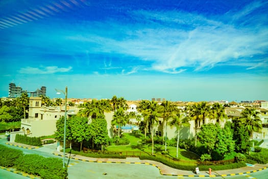 Palm Jumaira cityscape (Dubai). Shooting Location: Dubai
