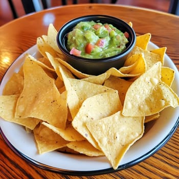 Tortilla chips party snack crunchy yellow unhealthy food meal