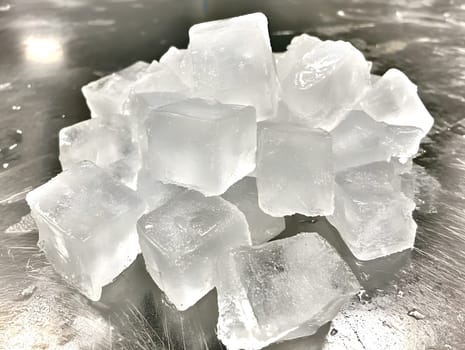 Ice cube crystal clear frozen cold freezing icy cubes