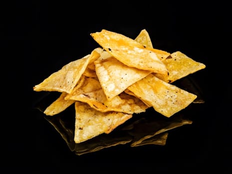 Tortilla chips party snack crunchy yellow unhealthy food meal