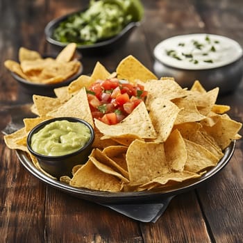 Tortilla chips party snack crunchy yellow unhealthy food meal