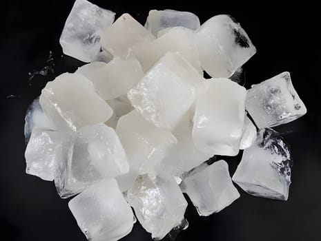 Ice cube crystal clear frozen cold freezing icy cubes