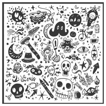 A Hand-Drawn Collection of Whimsical and Grotesque Illustrations