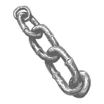 A Hand-Drawn Illustration of a Bamboo Chain