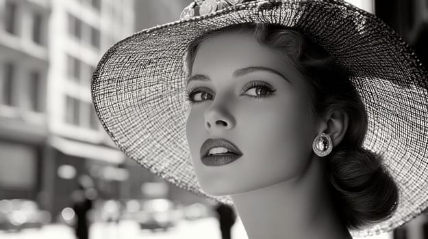 Retro take on the American woman in the big city, 1920s art deco aesthetic, Ai generative.