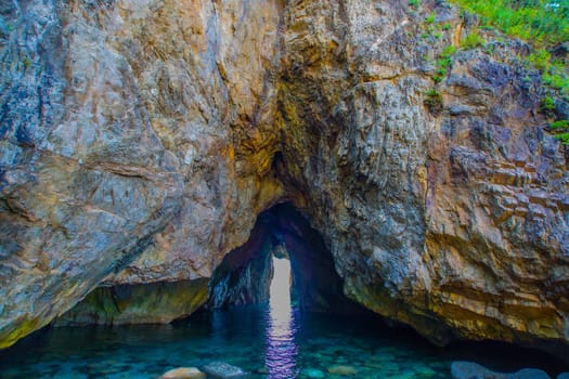 cave underwater tunnel. Shooting Location: Niigata Prefecture