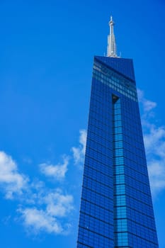 Fukuoka Tower and blue sky scenery. Shooting Location: Fukuoka prefecture
