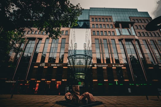 facade of modern office building. Shooting Location: Hungary, Budapest