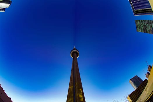 CN tower and blue sky. Shooting Location: Toronto