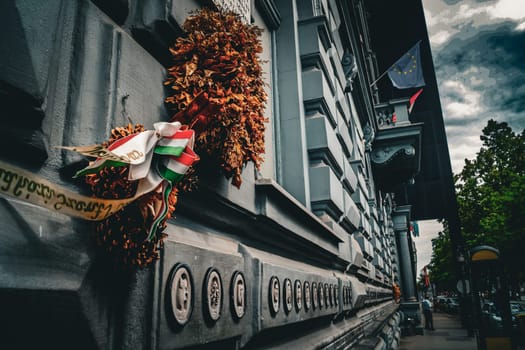 decorated european buildings. Shooting Location: Hungary, Budapest