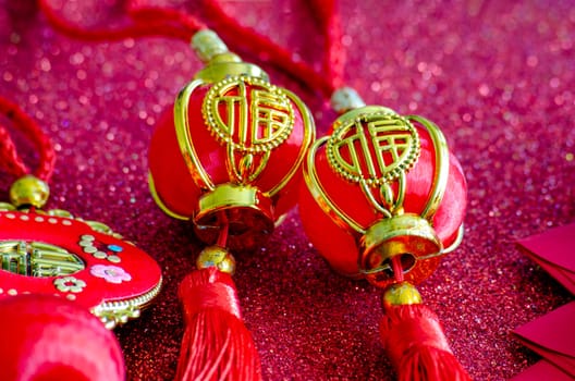 Close up of Chinese New Year decoration. Photos taken during Chinese New Year celebration.