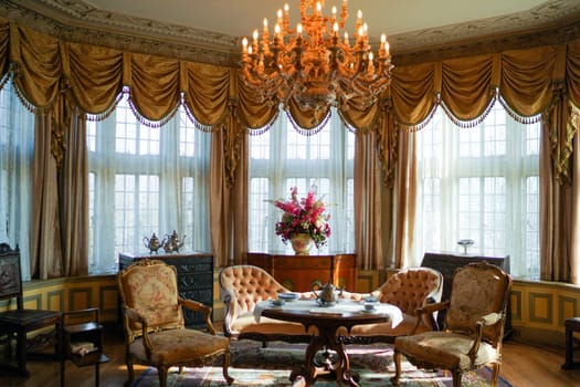 room with chandelier. Shooting Location: Toronto