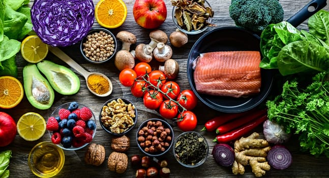 Foods representing anti-inflammatory diet.