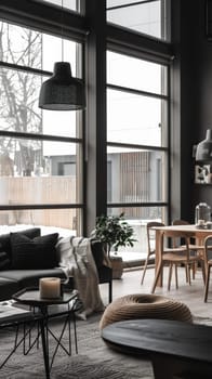 Comfortable living area bathed in natural light, featuring modern decor and a serene atmosphere