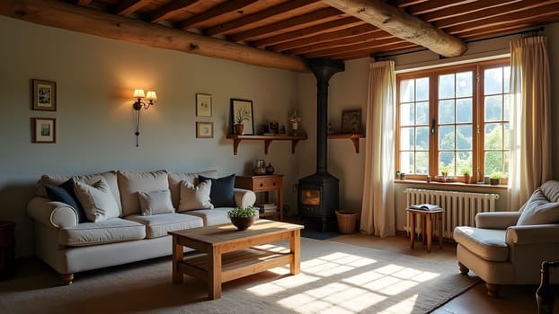 Interior of the cozy farmhouse
