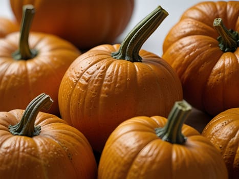 Closeup of the yellow pumpkins