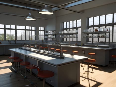 Interior of the science laboratory