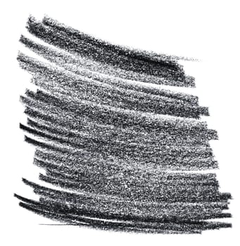 Shading with black lead pencil on white background