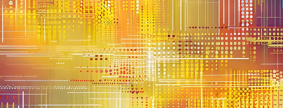 artificial intelligence, lines, dots and pattern in vibrant hues