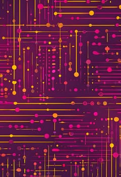 artificial intelligence, lines, dots and pattern in vibrant hues